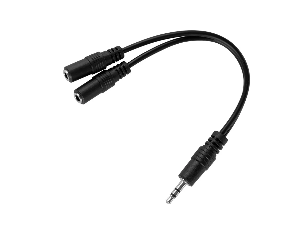 3.5mm TRS "Y" Adapter Cable for 12-Volt Trigger or Analog Audio