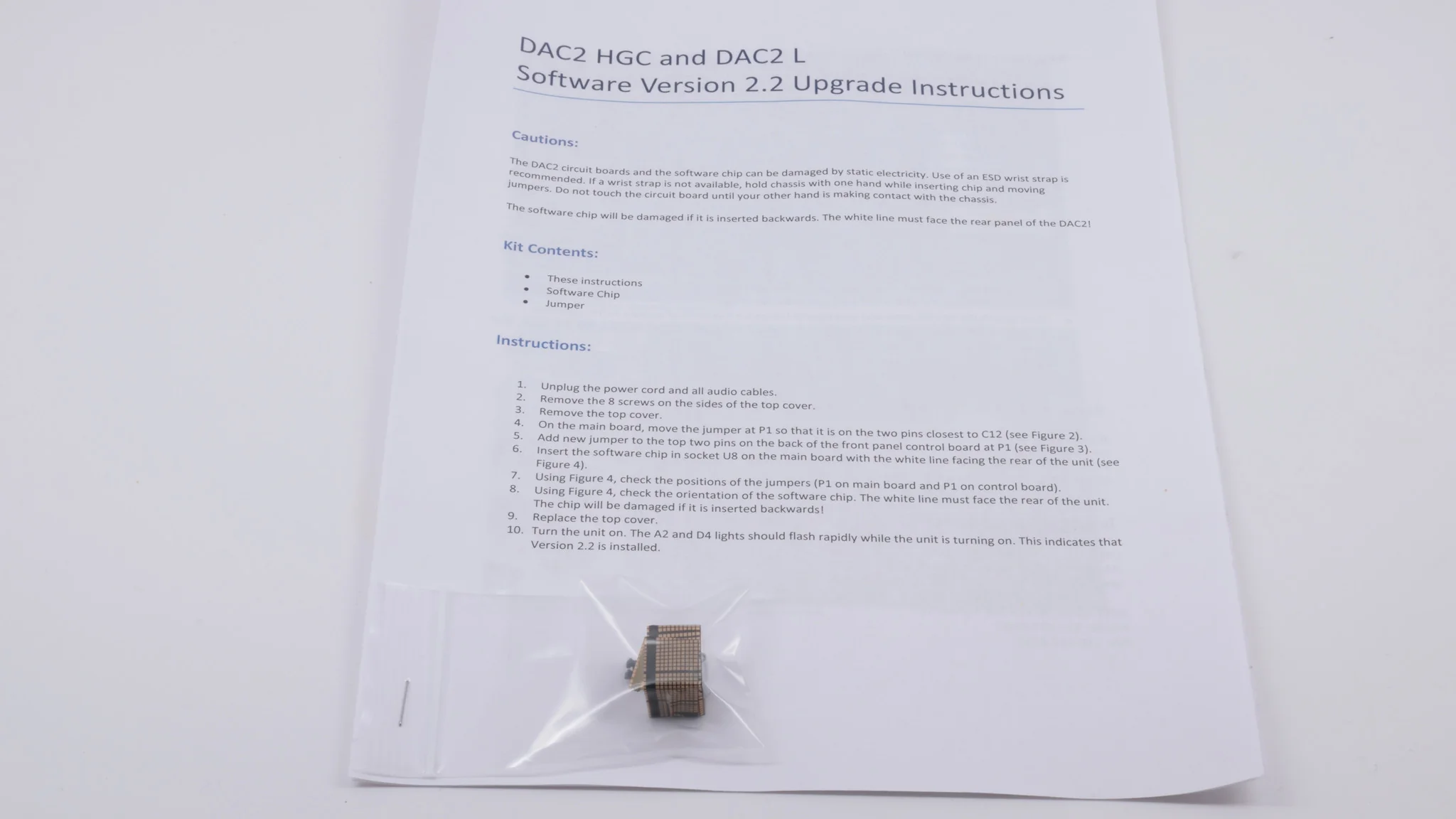Benchmark Firmware Upgrade Kits for DAC2 - Image 4