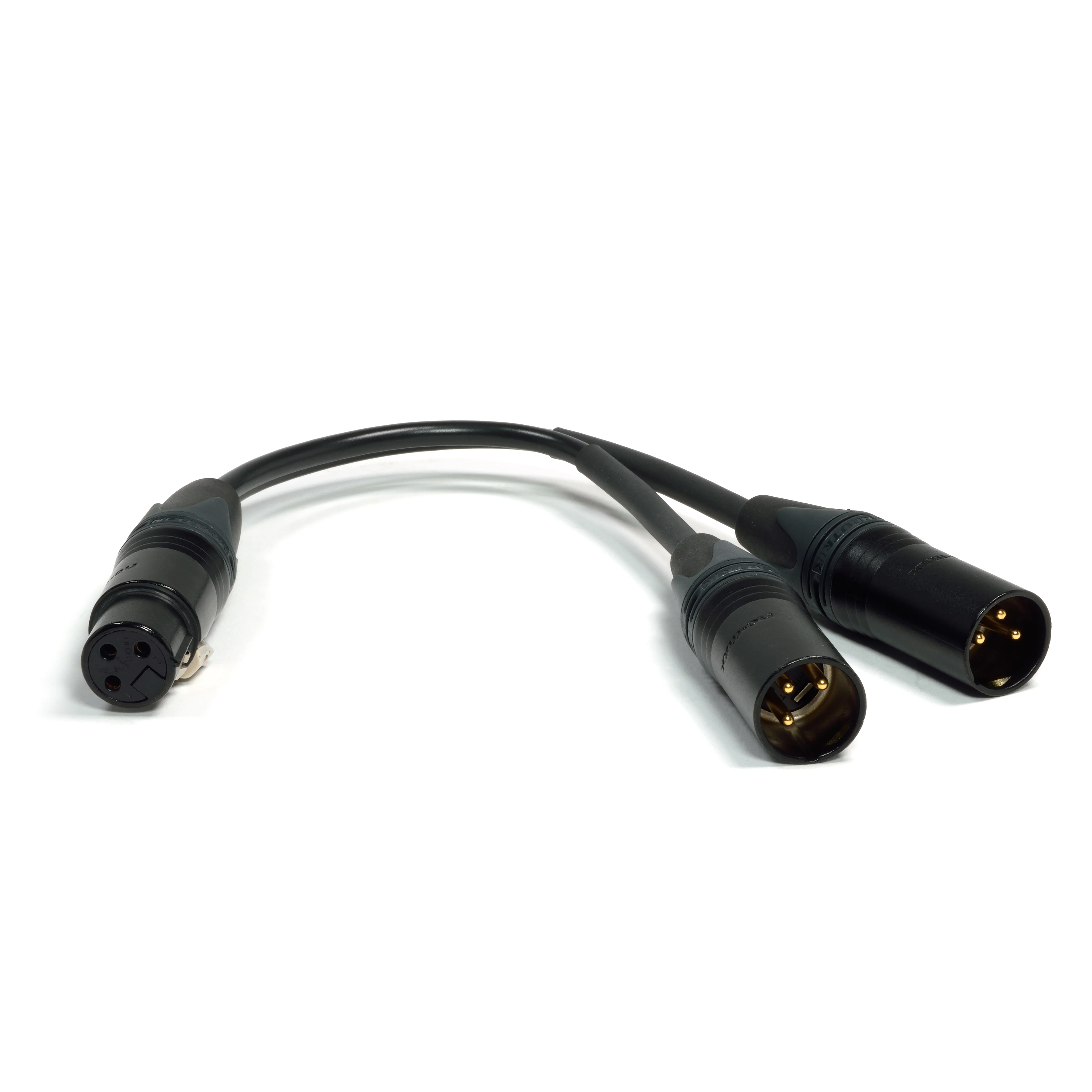 Benchmark XLRF to 2 XLRM "Y" Adapter for Analog Audio